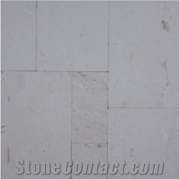 Lycian White Marble Tile Tumbled French Pattern