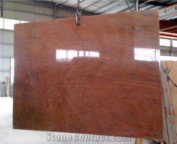 China Red Juparana Granite Slab