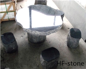 HF G654 Black Granite Table&Bench