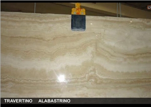 Alabastrino Travertine Slab, Italy White Travertine