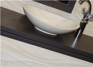 Ana Beige Sink,Solid Surface Stone Sink