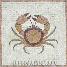 Marble Mosaic Picture Crab