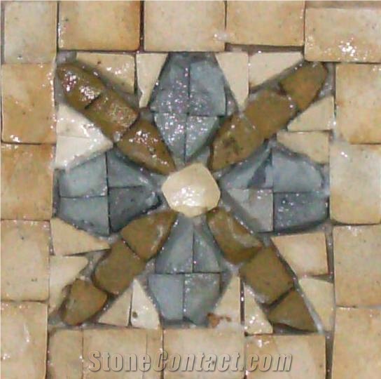 Sandstone Bloom Insert Mosaic