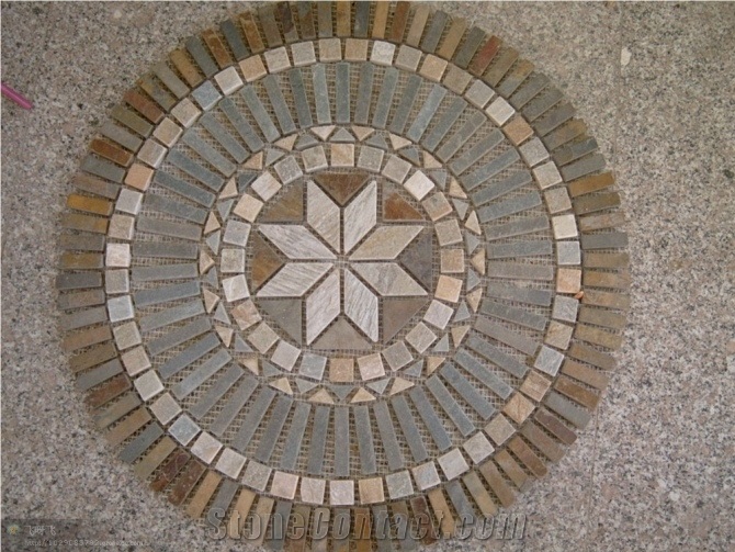 China Rust Slate Mosaic Medallion