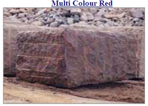 Multicolor Red Granite Blocks