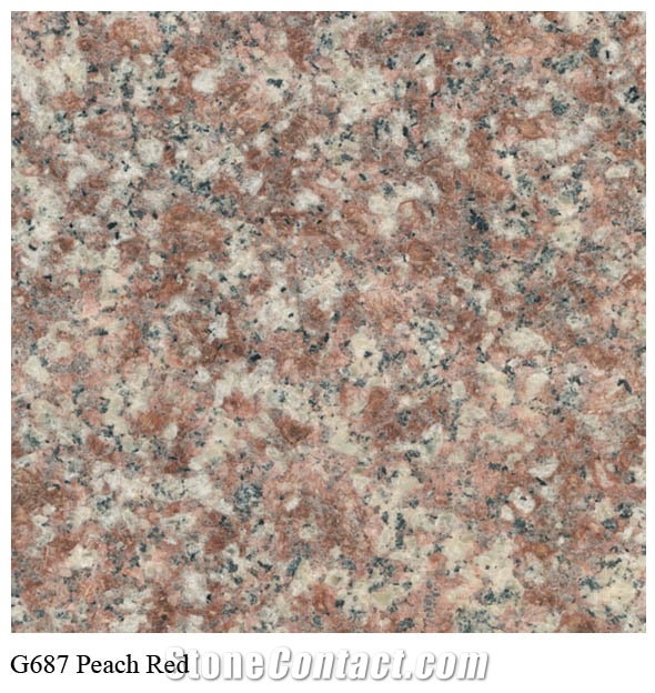 G687 Granite Tile,Peach Red Granite