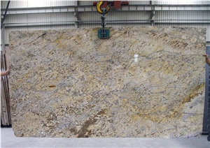 Diamond Flowers Granite Slab,Yellow Granite