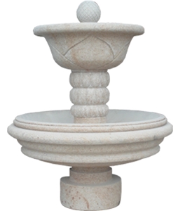 White Granite Fountain Ball 02