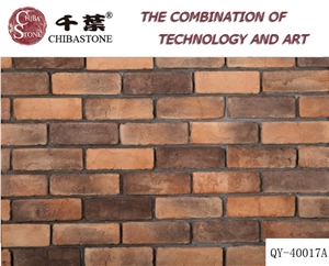Brown Cultured Brick Stone,Thin Brick(QY-40017A)