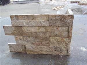 Beige Travertine Split Face Strip Tile