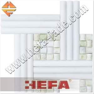 Mosaic Tiles, Widely Used as Wooden Mosaic, Empress White Marble Mosaic