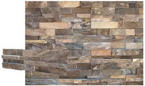 Brown Natural Stone Panel, Brown Slate Cultured Stone