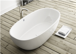 White Marble Revolution Bath Tub