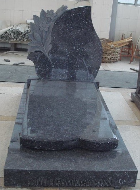 Blue Pearl Granite Tombstone Monuments