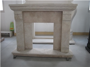 Travertine Fireplace