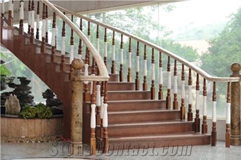 Red Marble Stairs