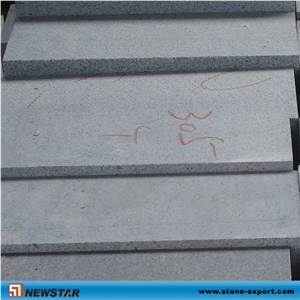 Sawn Cut Grey Granite Tiles, Granite Stairs, Granite Ri