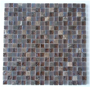 Crystal Glass & Marble Mosaic CTR-GM-S010