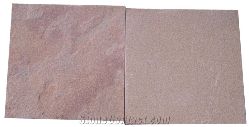 Pink Sandstone Paving Tiles