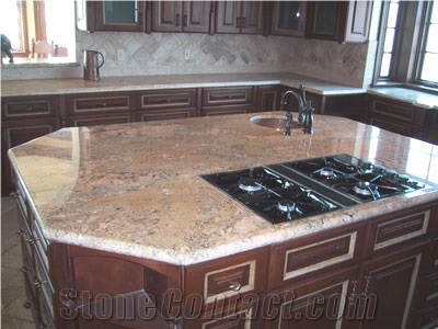 Ceasar Gold Granite Kitchen Countertops