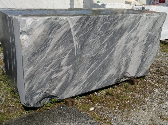 Bardiglio Nuvolato Marble Block, Italy Grey Marble