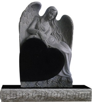 American Stype Monument,Black Granite Angel Mounment