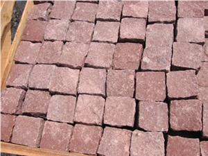 Dangyang Red Granite Cube Stone