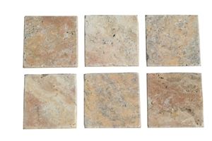 Scabas Brown Travertine Tumbled Tiles
