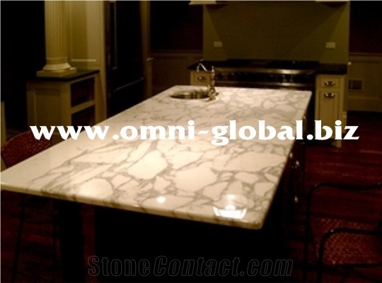 Calacatta Gold White Marble Kitchen Top