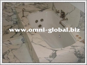 Calacatta White Marble Bath Tub Surround