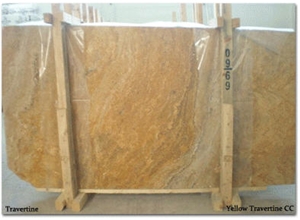 Yellow Travertine Slab