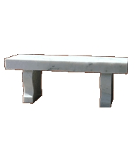 White Marble Traditional Memorial Bench