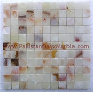 Flooring White Onyx Mosaic Tiles, Pakistan White Onyx