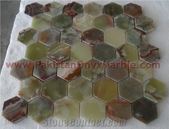 Multicolor Green Onyx Mosaic