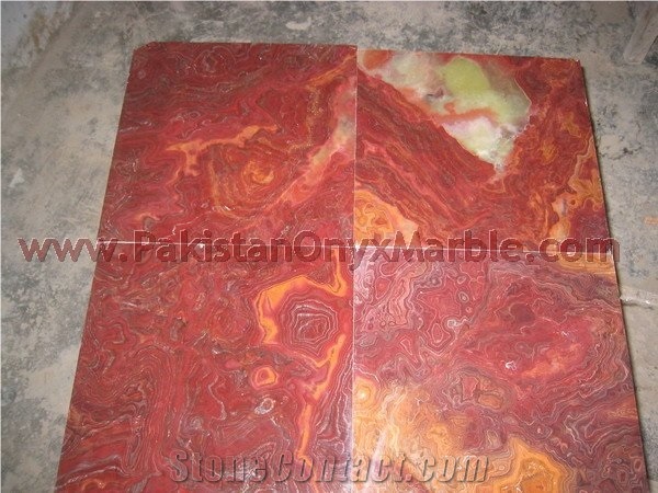 Multicolor Red Onyx Tiles