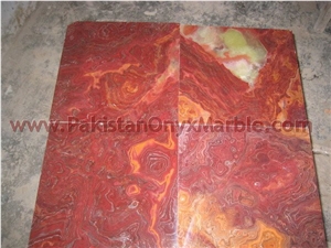 Multicolor Red Onyx Tiles