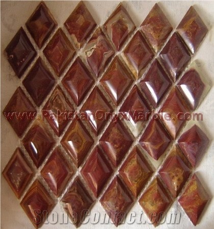 Natural Red Onyx Mosaic Tile