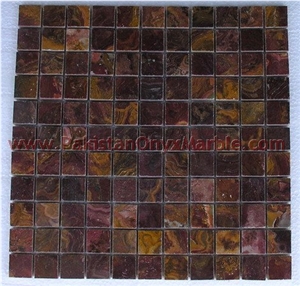 Natural Red Onyx Mosaic Tile