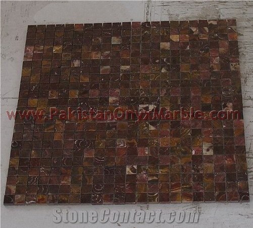 Natural Red Onyx Mosaic Tiles for Wall or Flooring