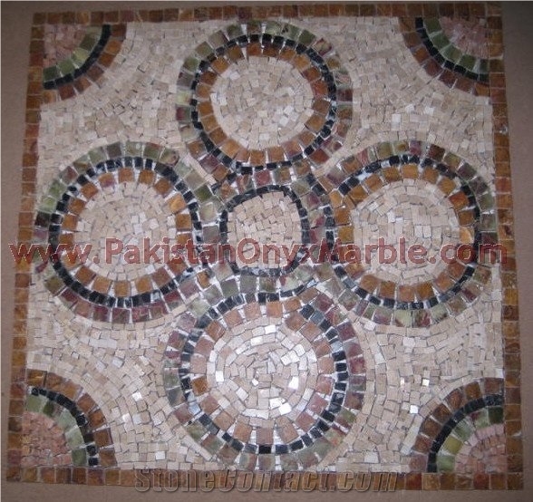 Onyx Mosaic Medallions,Motiv for Floor