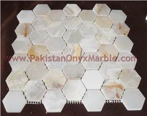 Pakistan White Onyx Mosaic Tile
