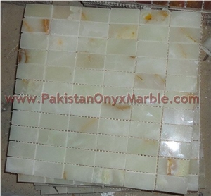 White Onyx Mosaic Tiles, Pakistan White Onyx