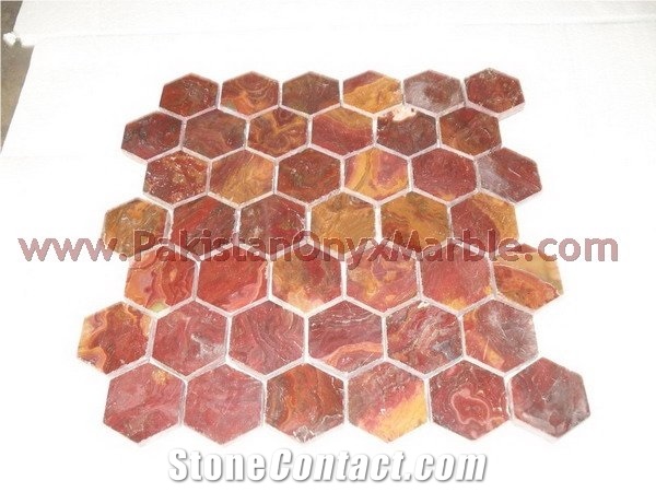 Red Onyx Mosaic Tiles