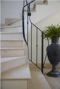 Crema Marfil Marble Stairs and Steps, Crema Marfil Beige Marble Stairs