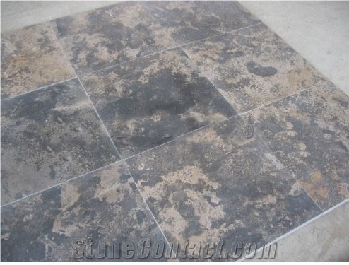 China Brown Limestone Wall Tiles, Brown Limestone Slabs and Flooring