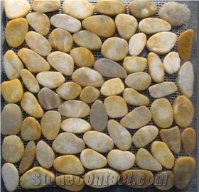 Pebble Stone on Net,flat Pebble