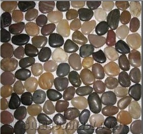 Pebble Stone on Net,mixed Pebble,cobble