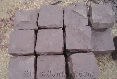 Purple Sandstone Cobble Stone,Cubicstone