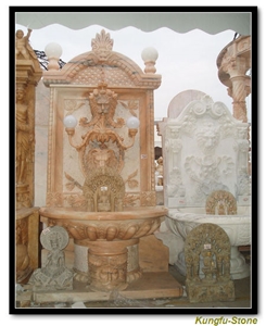 Wall Fountain and Marble Sphere Fountain