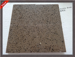 English Brown Quartz Flooring Tiles